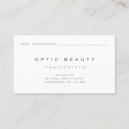 アポイントメントカード光バラグリッター赤面眼鏡 コーリングカード (裏面)