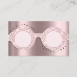 アポイントメントカード光バラグリッター金属メガネ コーリングカード