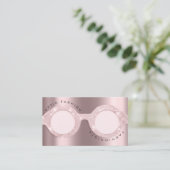 アポイントメントカード光バラグリッター金属メガネ コーリングカード (スタンド正面)