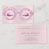 アポイントメントカード光バラピンクグラムグラス コーリングカード (正面/裏面)