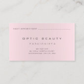 アポイントメントカード光バラピンクグラムグラス コーリングカード (裏面)