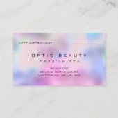 アポイントメントカード光学ホログラフピンクメガネ コーリングカード (裏面)