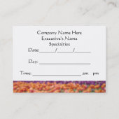 アポイントメントカード医療用歯科用管腔 予約カード (裏面)