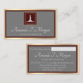 アポイントメントカード王室の金ゴールド結婚イベントプランナー 名刺 (正面/裏面)