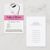 アポイントメントカード眉毛まつげサロン 名刺 (正面/裏面)