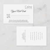 アポイントメントカード眉毛まつげサロン 名刺 (正面/裏面)