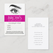 アポイントメントカード眉毛まつ毛サロン 名刺 (正面/裏面)