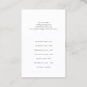 アポイントメントカード眉毛まつ毛サロン 名刺 (裏面)