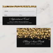 アポイントメントカード金ゴールドライト&スパークル 予約カード (正面/裏面)