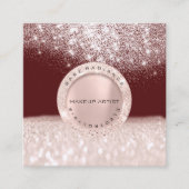 アポイントメントカード電解バラグリッターマルーン コーリングカード (正面)