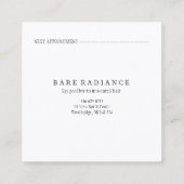 アポイントメントカード電解バラグリッターマルーン コーリングカード (裏面)