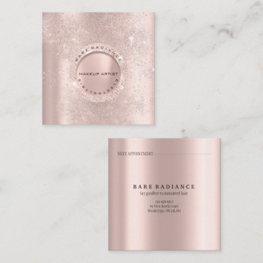 アポイントメントカード電解バラグリッタールクス コーリングカード (正面/裏面)