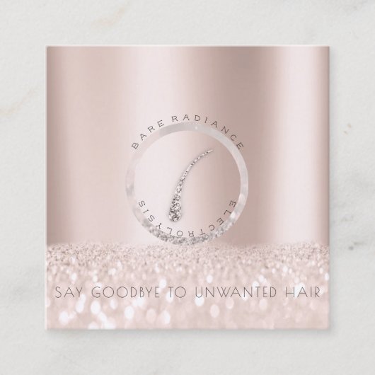 アポイントメントカード電解バラグリッターロゴ コーリングカード (正面)