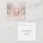 アポイントメントカード電解バラグリッター灰色 コーリングカード (正面/裏面)