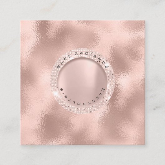 アポイントメントカード電解バラグリッター赤面 コーリングカード (正面)