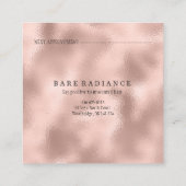 アポイントメントカード電解バラグリッター赤面 コーリングカード (裏面)