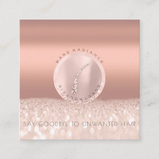 アポイントメントカード電解バラグリッター銅 コーリングカード (正面)