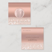 アポイントメントカード電解バラグリッター銅 コーリングカード (正面/裏面)