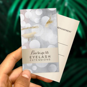 アポイントメントカード のモダンなまつげ延長 予約カード