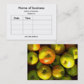 アポイントメントカード-りんご 予約カード (正面/裏面)