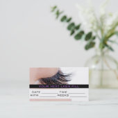 アポイントメントカード・メークアップ・ラッシュ拡張サロン 予約カード (スタンド正面)