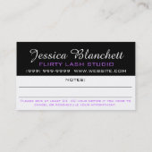 アポイントメントカード・メークアップ・ラッシュ拡張サロン 予約カード (裏面)