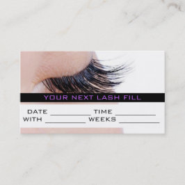 アポイントメントカード・メークアップ・ラッシュ拡張サロン 予約カード