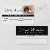 アポイントメントカード・メークアップ・ラッシュ拡張サロン 予約カード (正面/裏面)