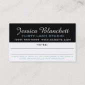 アポイントメントカード・メークアップ・ラッシュ拡張サロン 予約カード (裏面)