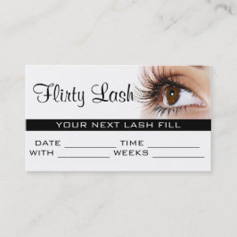 アポイントメントカード・メークアップ・ラッシュ拡張サロン 予約カード