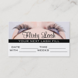 アポイントメントカード・メークアップ・ラッシュ拡張サロン 予約カード