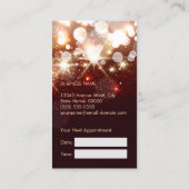 アポイントメントカード-モダンファッショングリッタースパークル 予約カード (裏面)