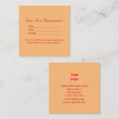 アポイントメントカード 予約カード (正面/裏面)