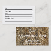 アポイントメントカード(干し草) 予約カード (正面/裏面)