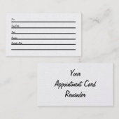 アポイントメントカード(真珠) 予約カード (正面/裏面)