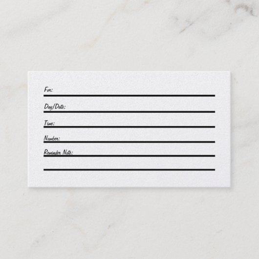 アポイントメントカード(真珠) 予約カード (正面)