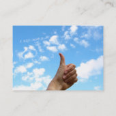 アポイントメントカード – 親指アップ 予約カード (裏面)