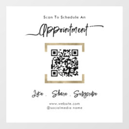 アポイントメントスケジュールQRコードウィンドウ固定 ウィンドウサイン