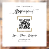 アポイントメントスケジュールQRコードウィンドウ固定 ウィンドウサイン (シート2)