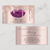 アポイントメントドリップスパープルリップグリッタードリップスメイクアップ 予約カード (正面/裏面)
