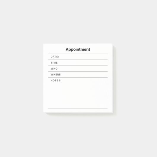アポイントメントノート ポストイット (正面)