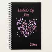 アポイントメントブック黒紫蝶フローラ プランナー手帳 (正面)