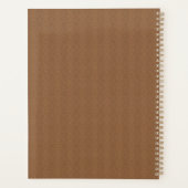 アポイントメントブック2023、茶色のパターンプランナー プランナー手帳 (裏面)