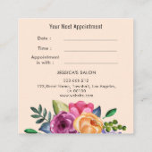 アポイントメントベージュフローラサロン皮膚科医 予約カード (裏面)