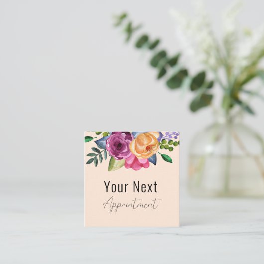 アポイントメントベージュフローラサロン皮膚科医 予約カード (スタンド正面)
