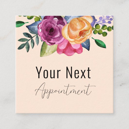 アポイントメントベージュフローラサロン皮膚科医 予約カード (正面)