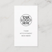 アポイントメントミニマルリマインダーロゴ（縦） 予約カード (正面)