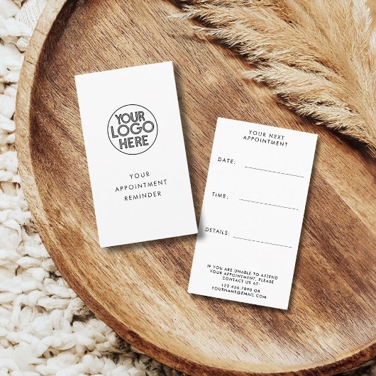 アポイントメントミニマルリマインダーロゴ（縦） 予約カード