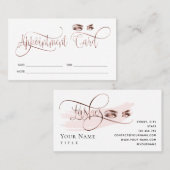 アポイントメントメイクアップアーティストの目の眉 名刺 (正面/裏面)