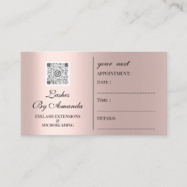 アポイントメントメイクアップヘアロゴ爪、 ネイルバラQR 予約カード
